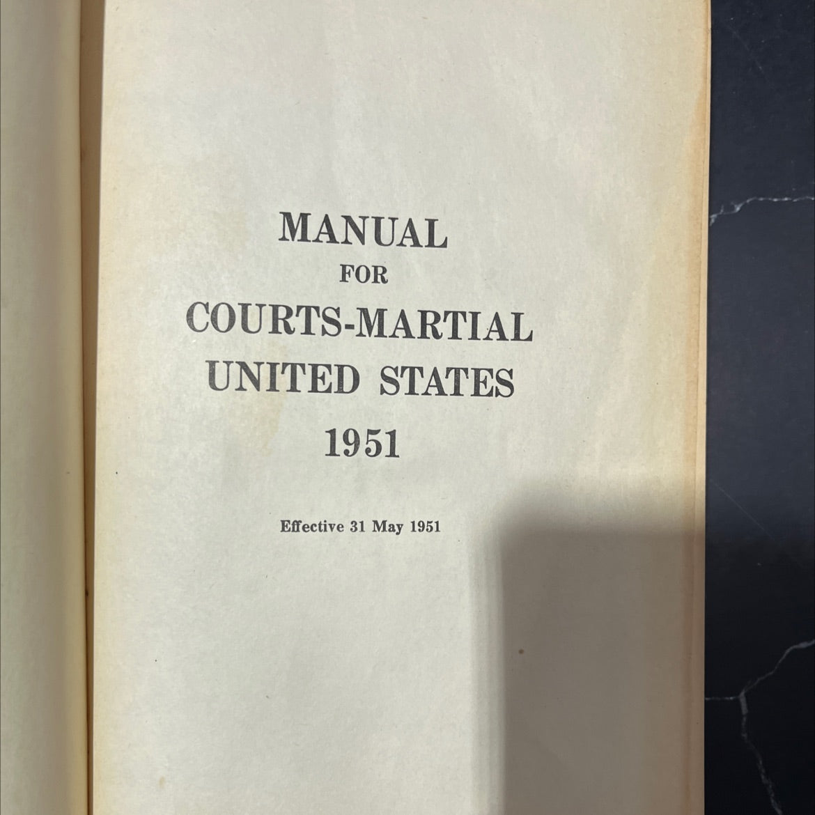 manual for courts-martial united states book, by unknown, 1951 Hardcover image 2