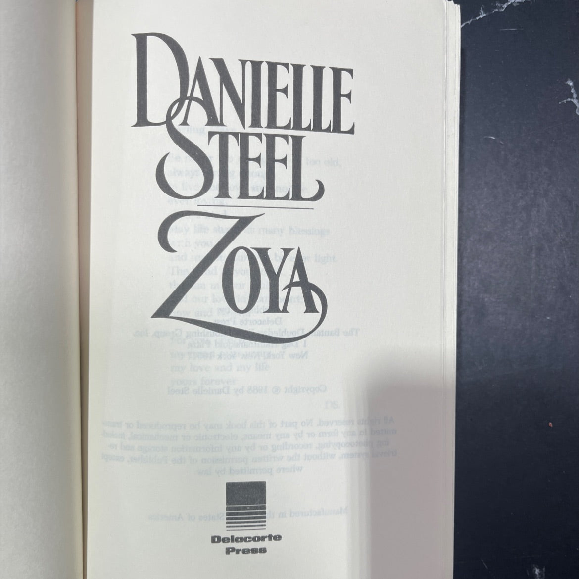 many blessings book, by Danielle Steel, 1988 Hardcover image 2