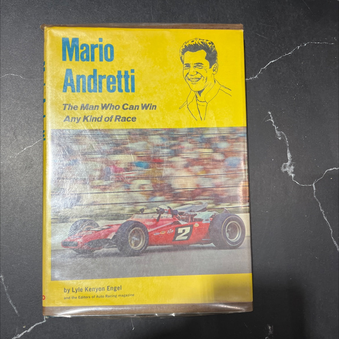 mario andretti the man who can win any kind of race book, by Lyle Kenyon Engel, 1970 Hardcover image 1