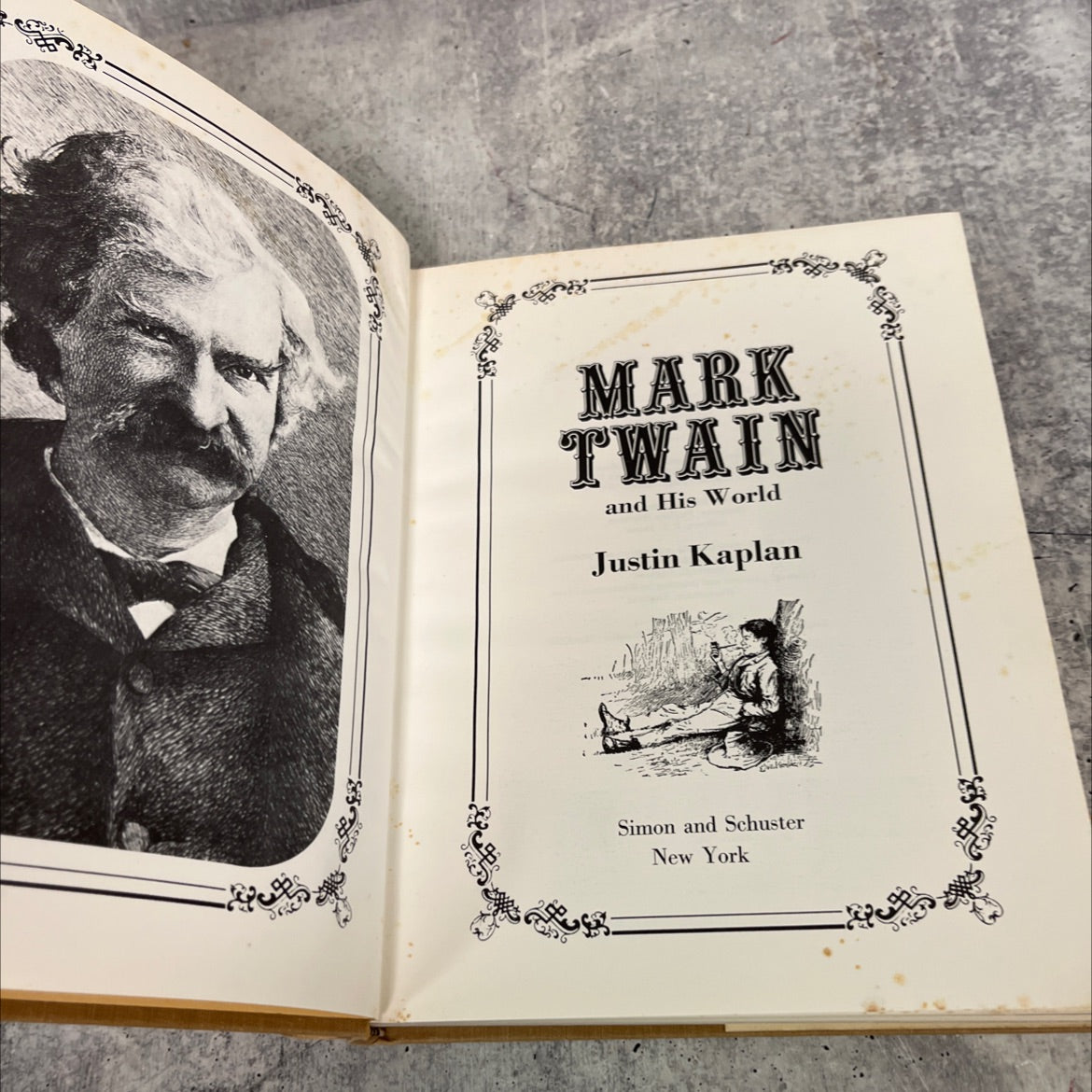 mark twain and his world book, by justin kaplan, 1974 Hardcover image 2