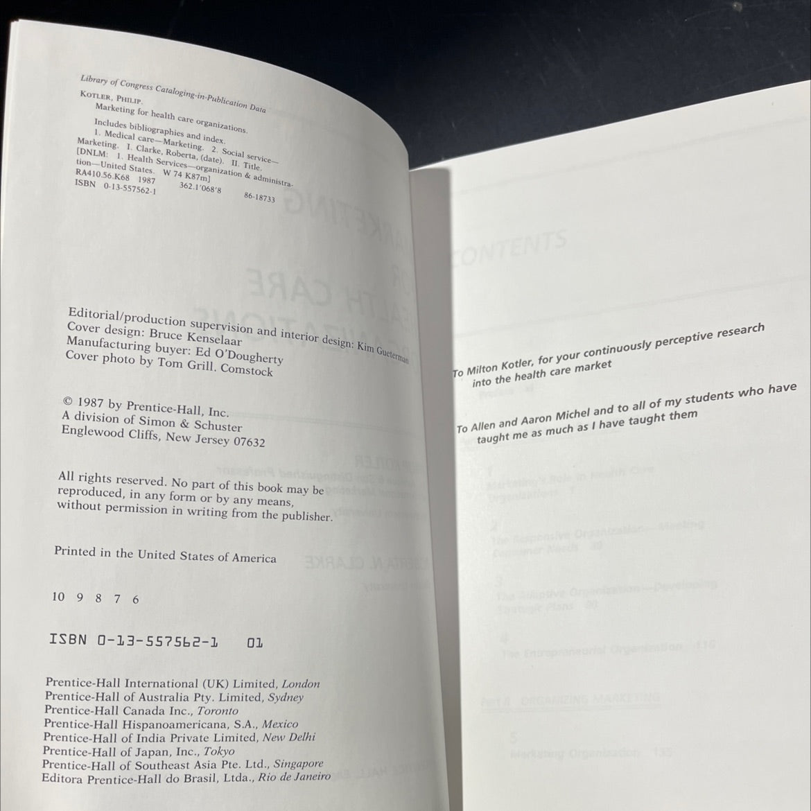 marketing for health care organizations book, by philip kotler, roberta n. clarke, 1987 Hardcover image 3