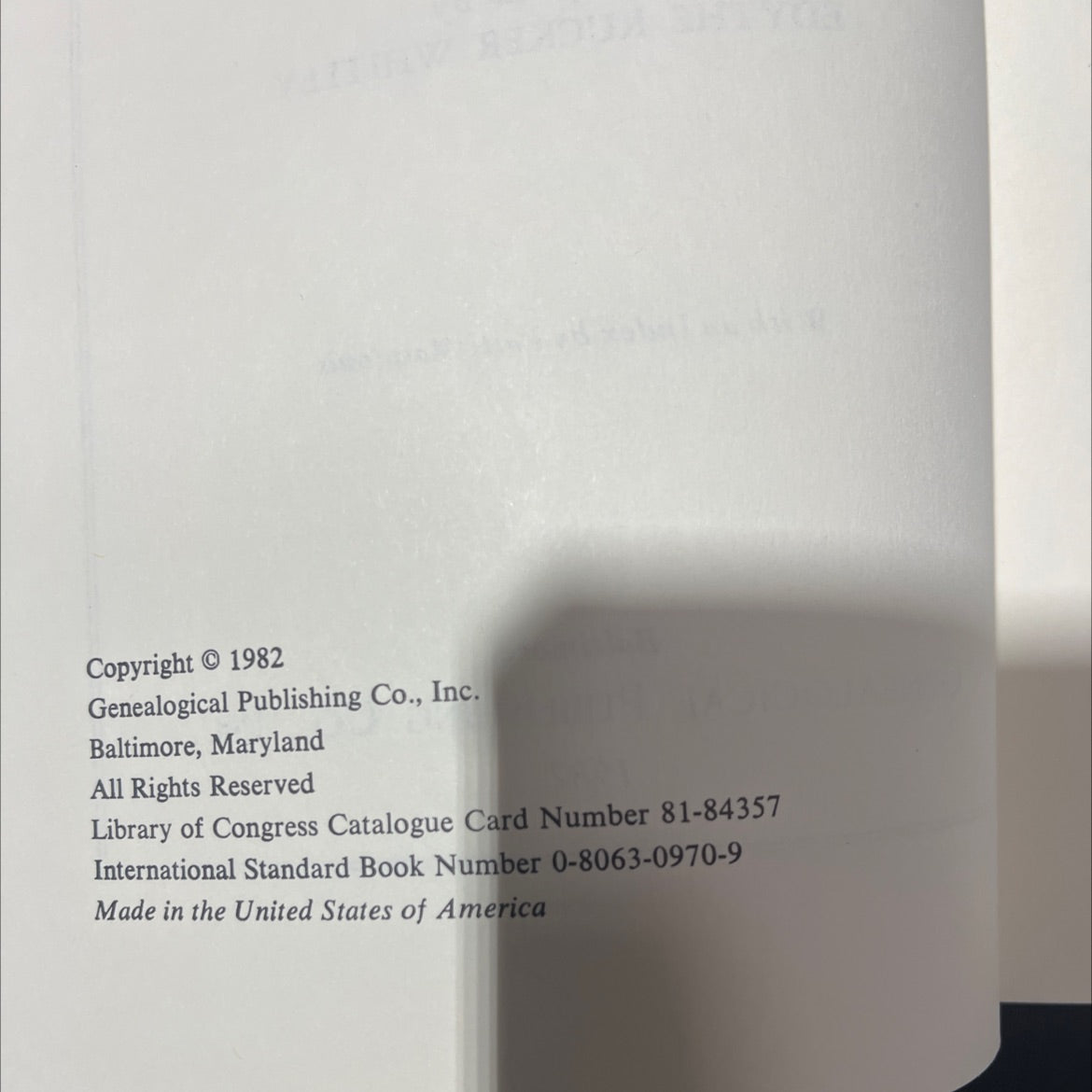 marriages of williamson county, tennessee 1804-1850 book, by edythe rucker whitley, 1982 Hardcover image 3