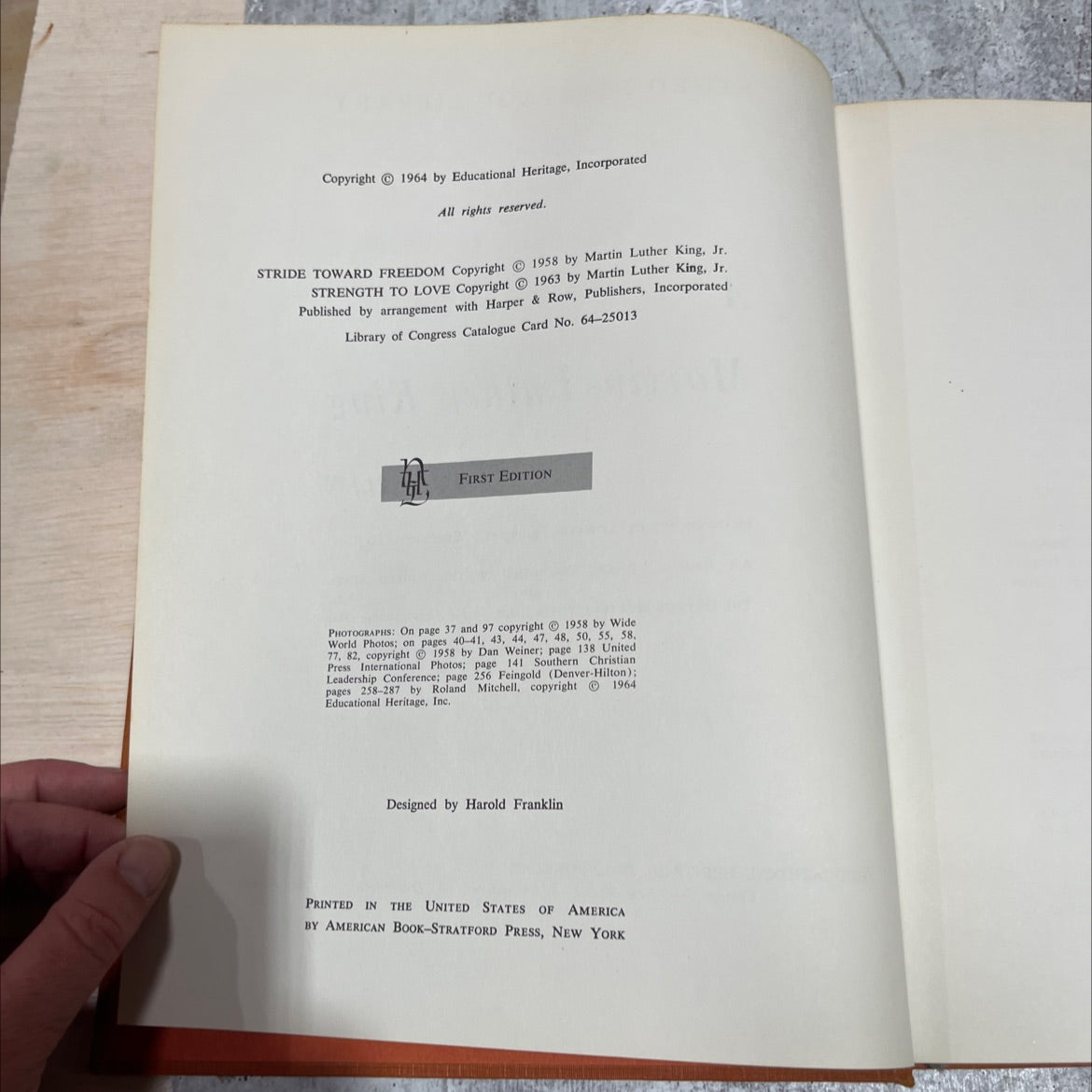 martin luther king treasury book, by martin luther king, jr., 1964 Hardcover image 3