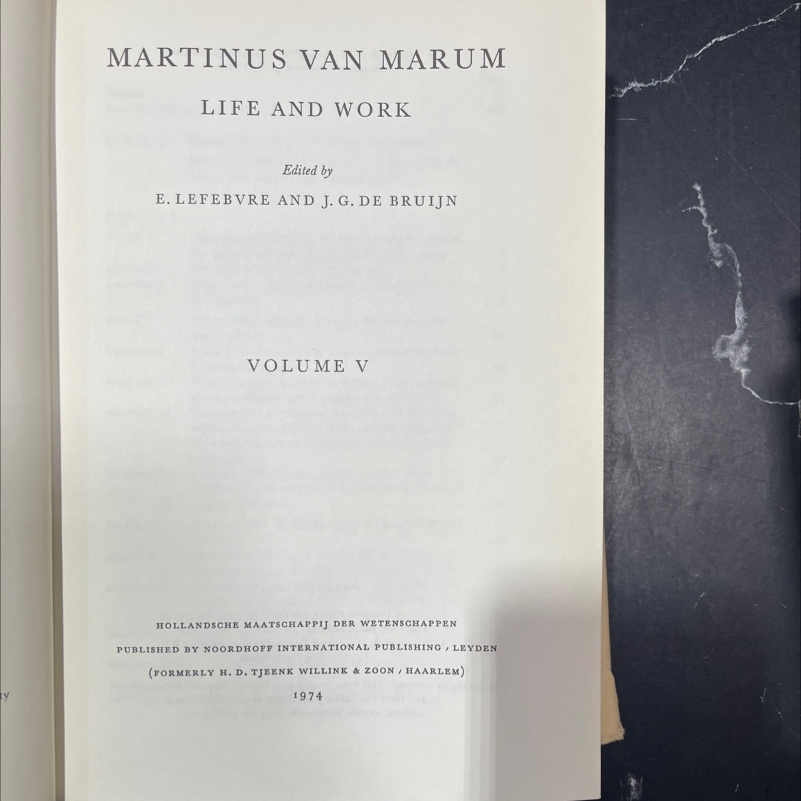 martinus van marum life and work book, by e. lefebvre and j. g. de bruin, 1974 Hardcover image 2