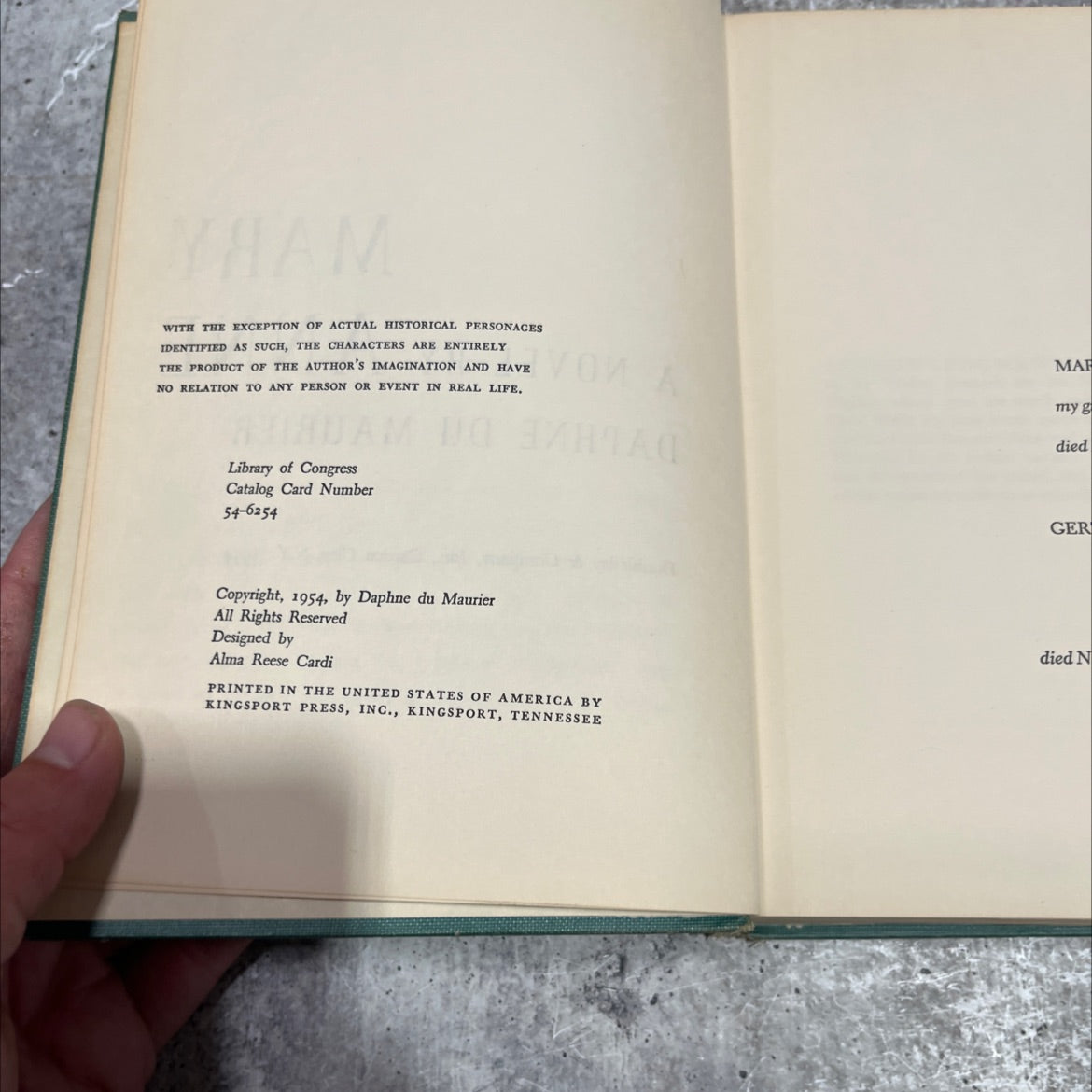 mary a novel by anne daphne du maurier book, by anne daphne du maurier, 1954 Hardcover image 3