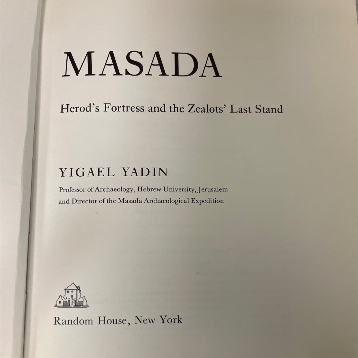 masada herod's fortress and the zealots' last stand book, by yigael yadin, 1966 Hardcover, Vintage image 2