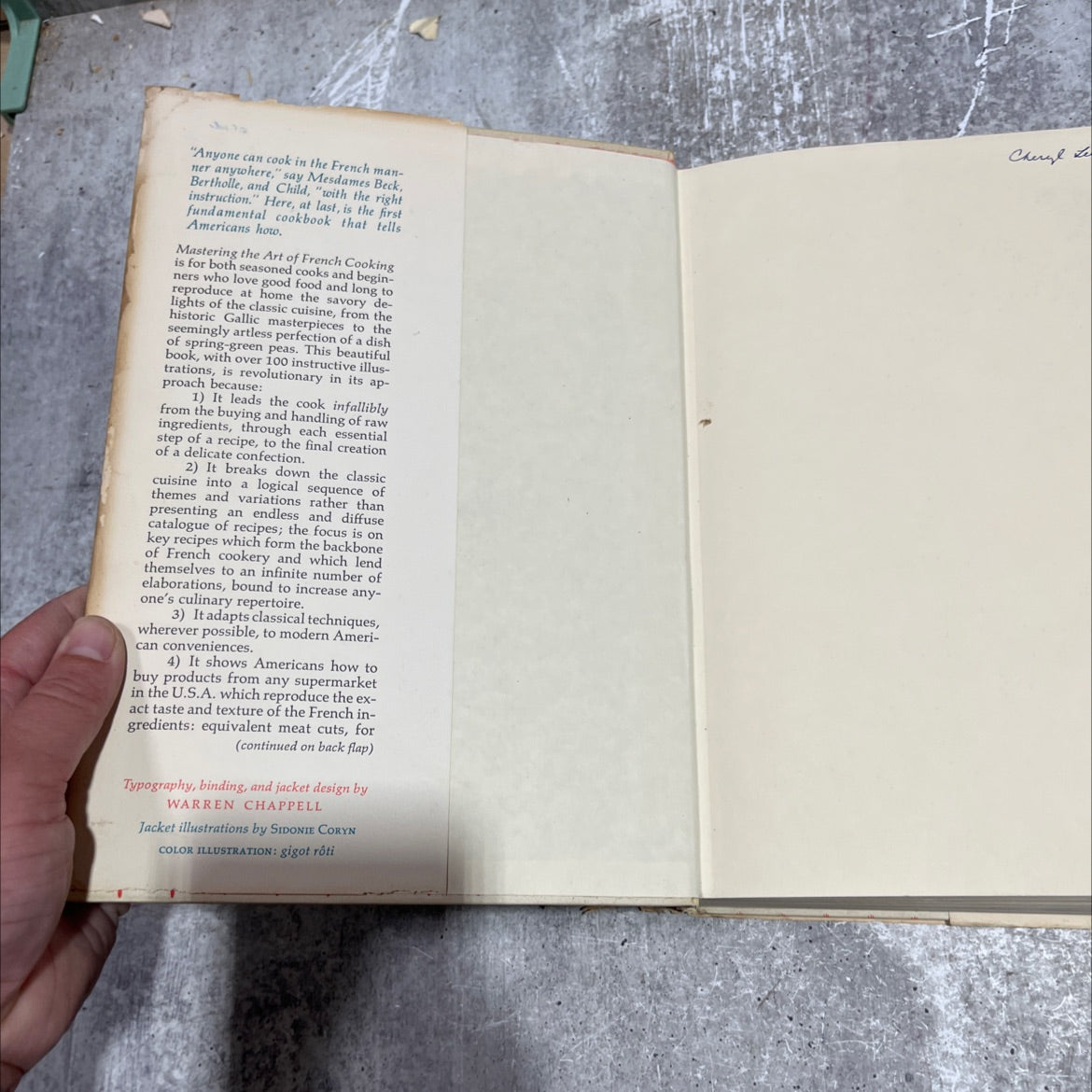 mastering the art of french cooking volume one book, by julia child, louisette berthollet, simone beck, 1971 Hardcover image 4