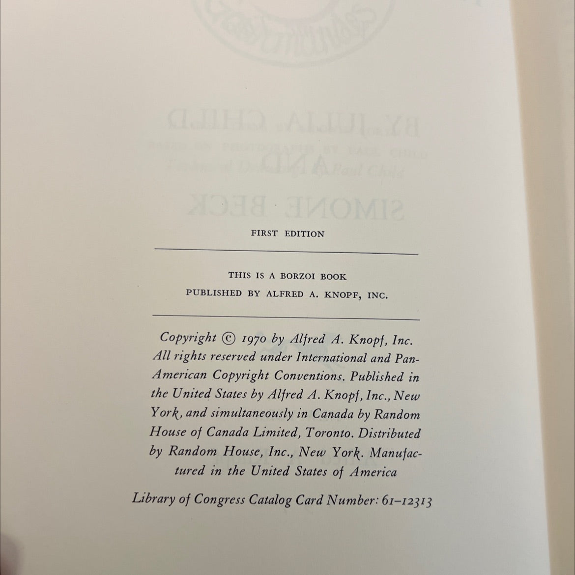 mastering the art of french cooking volume two book, by julia child and simone beck, 1970 Hardcover image 3