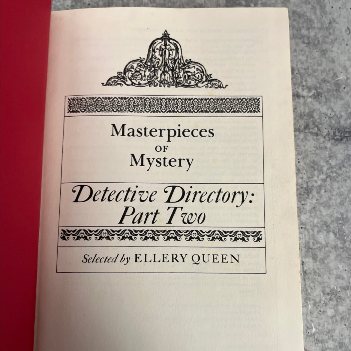 masterpieces of mystery detective directory part two book, by ellery queen, 1978 Leather image 2