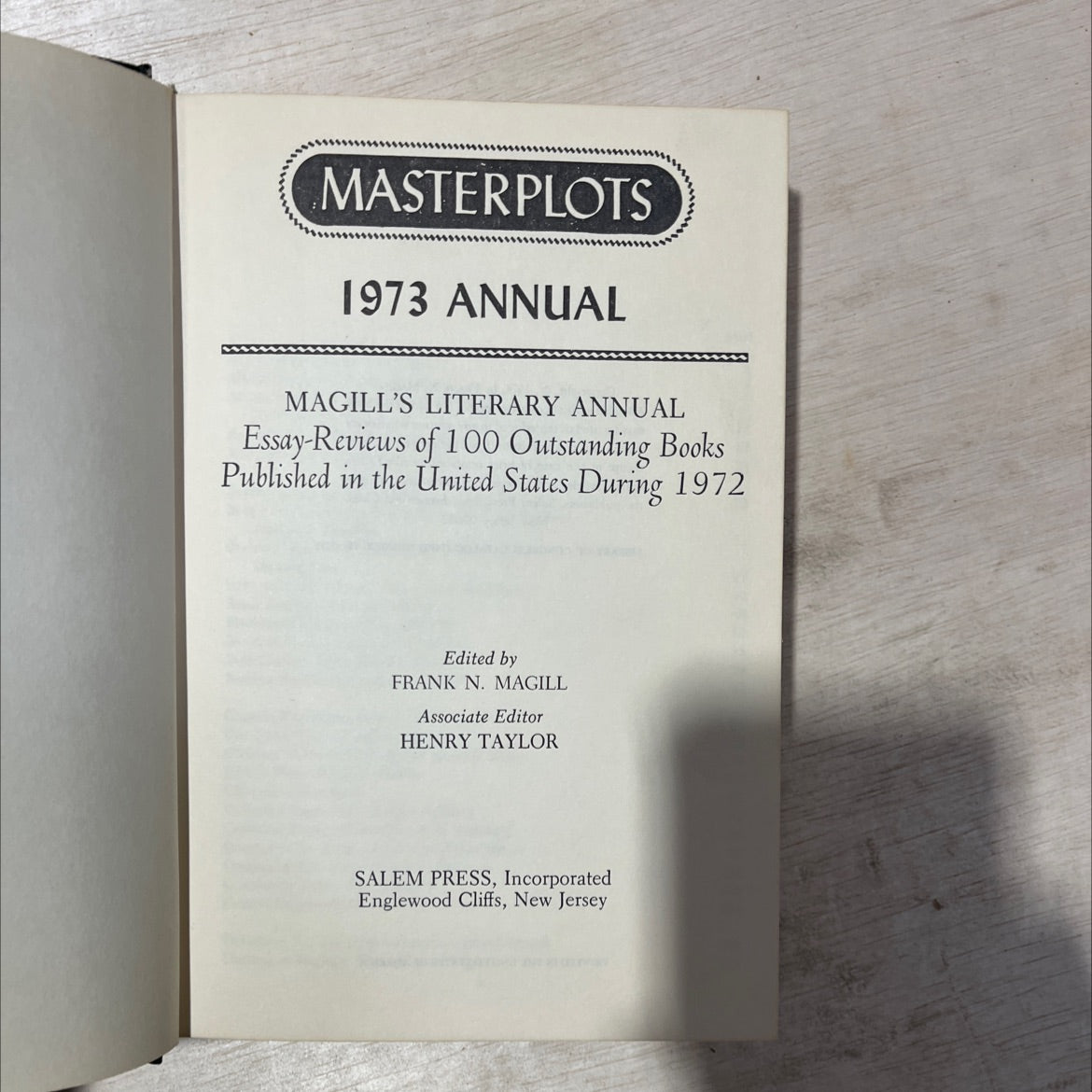 masterplots 1973 annual magill's literary annual book, by frank n. magill, 1974 Hardcover, Vintage image 2