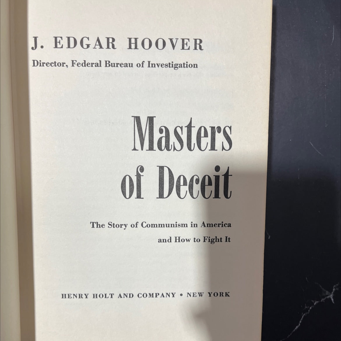 masters of deceit the story of communism in america and how to fight it book, by j. edgar hoover, 1958 Hardcover, First image 2