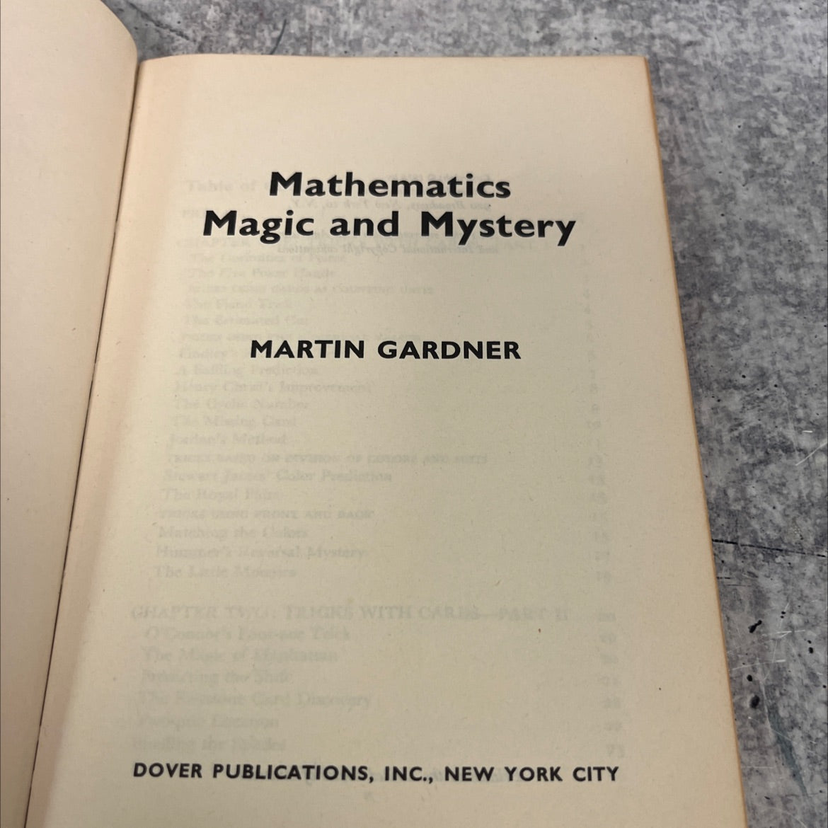 mathematics magic and mystery book, by martin gardner, 1956 Paperback image 2