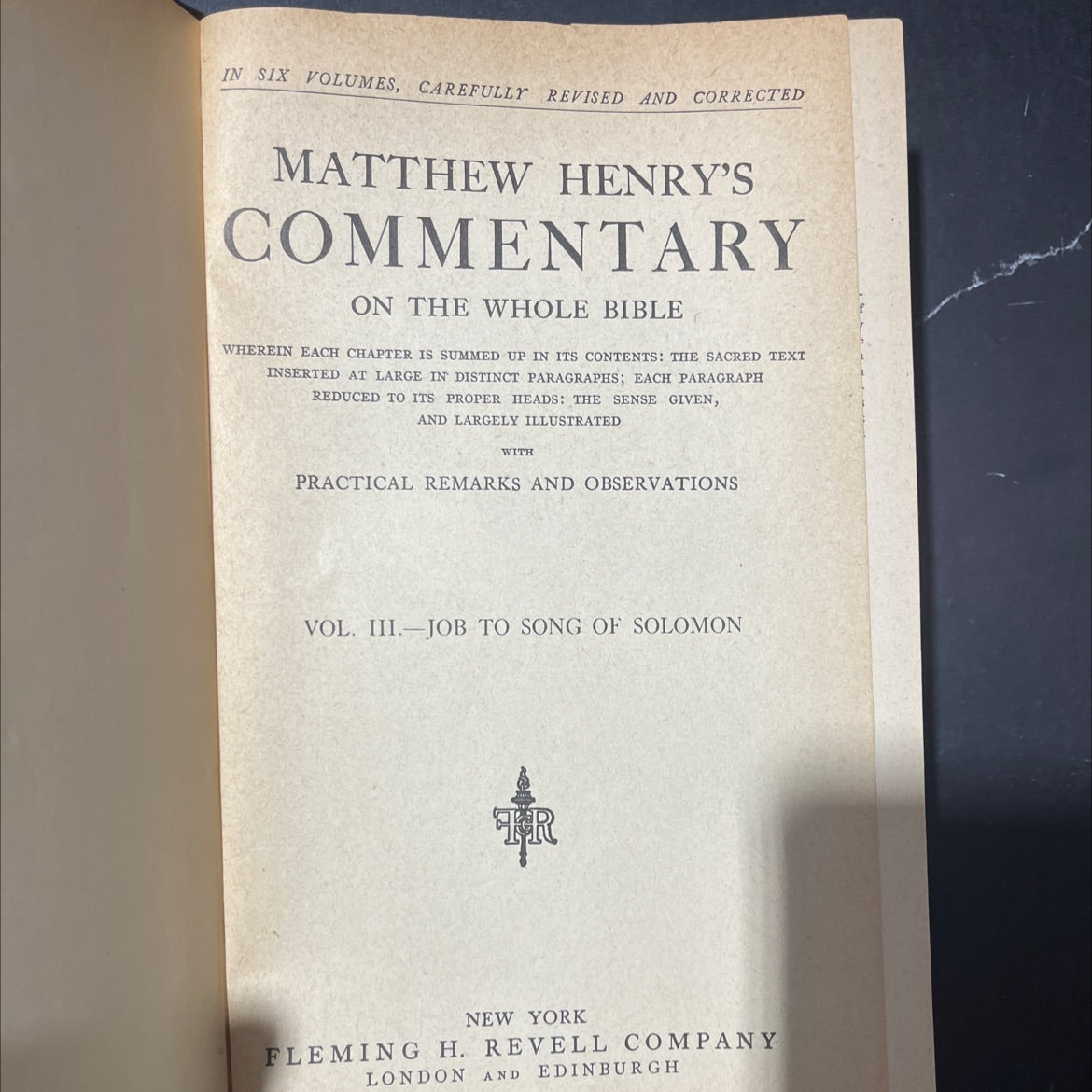 matthew henry's commentary on the whole bible vol. iii job to song of solomon book, by matthew henry, 1970 Hardcover image 2