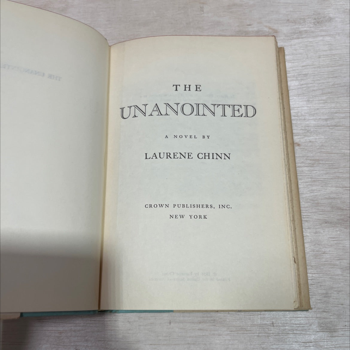 mave sht the unanointed book, by laurene chinn, 1958 Hardcover image 2