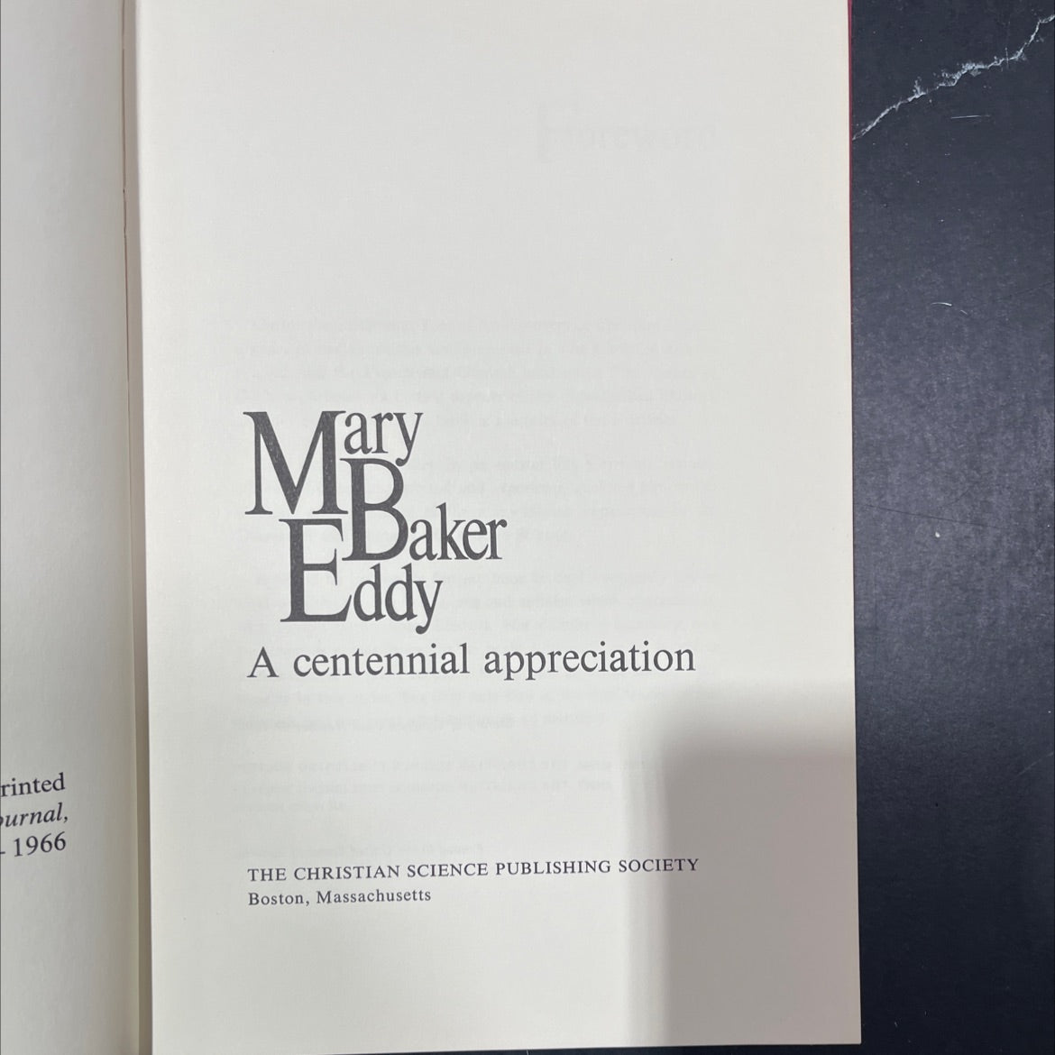 mbaker eddy a centennial appreciation book, by unknown, 1967 Hardcover image 2