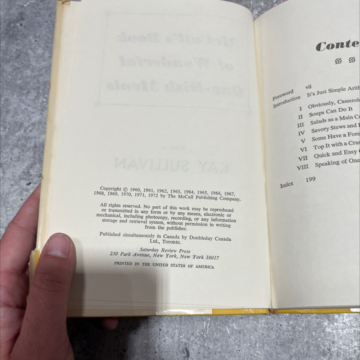 mccall's book of wonderful one-dish meals book, by kay sullivan, 1972 Hardcover image 3