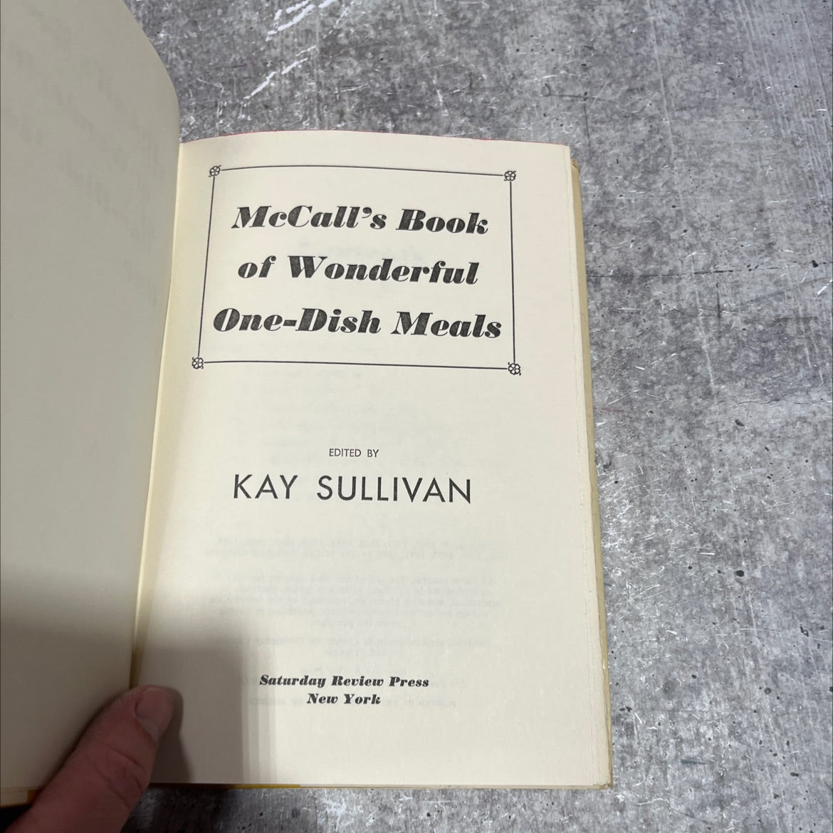 mccall's book of wonderful one-dish meals book, by kay sullivan, 1972 Hardcover image 2