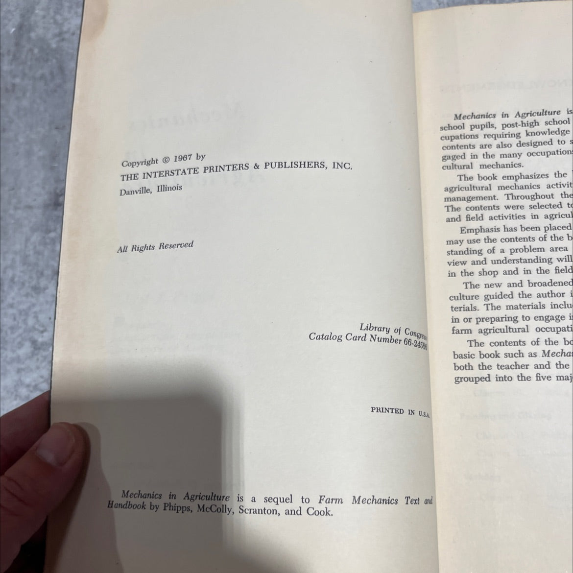 mechanics in agriculture book, by unknown, 1967 Hardcover image 3