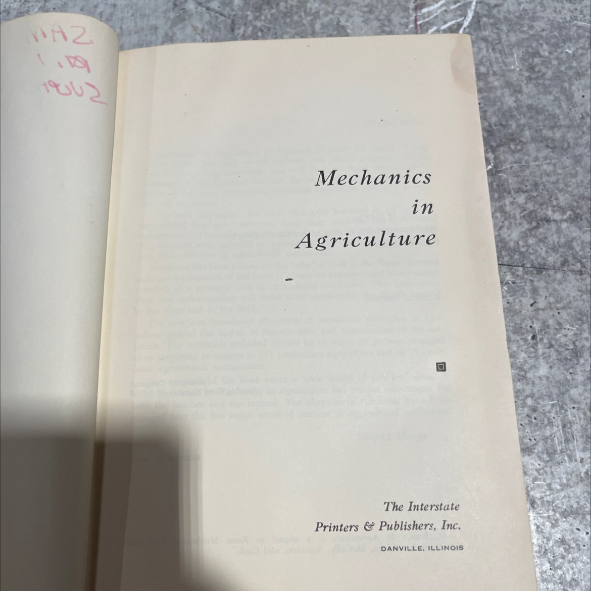 mechanics in agriculture book, by unknown, 1967 Hardcover image 2