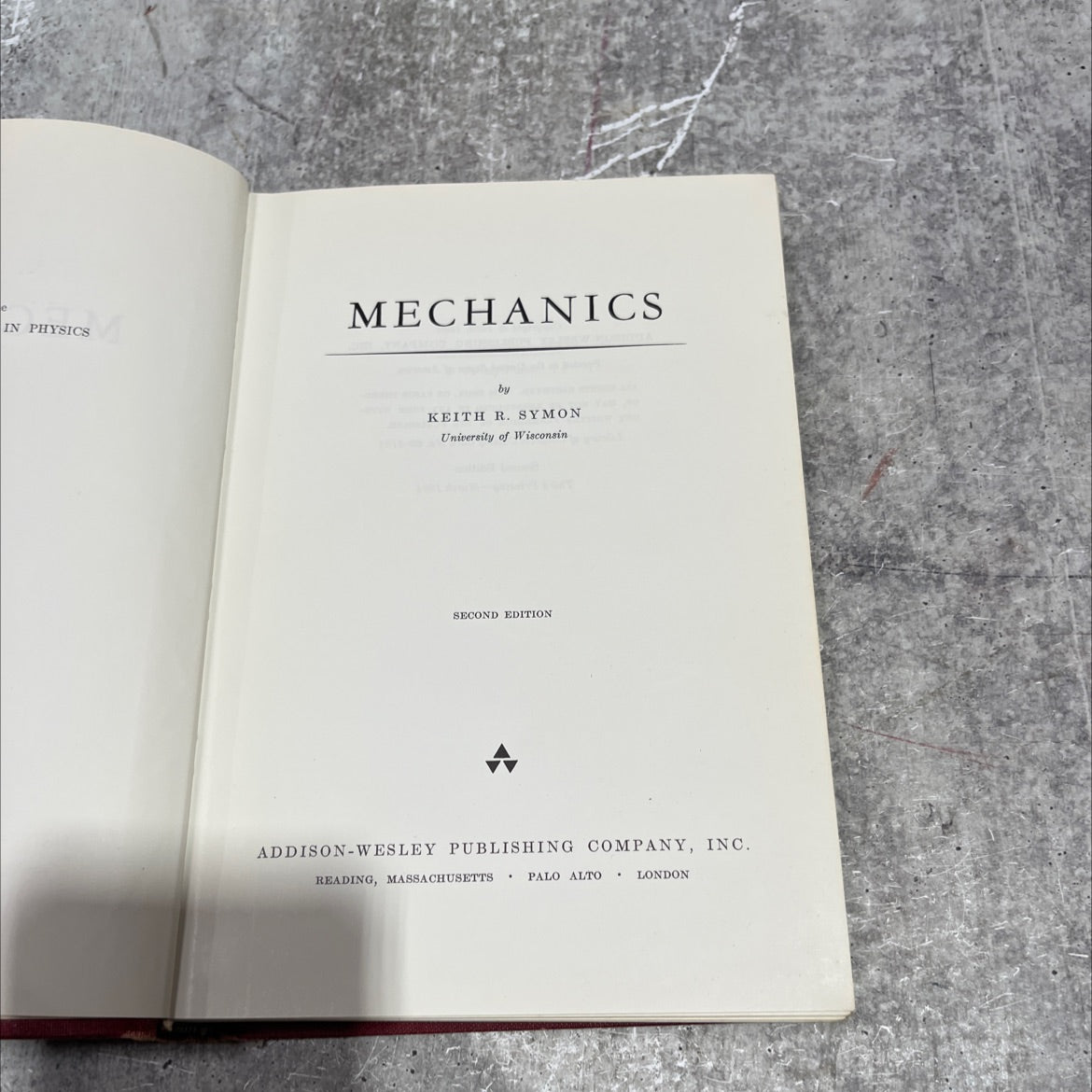 mechanics in physics book, by keith r. symon, 1960 Hardcover image 2