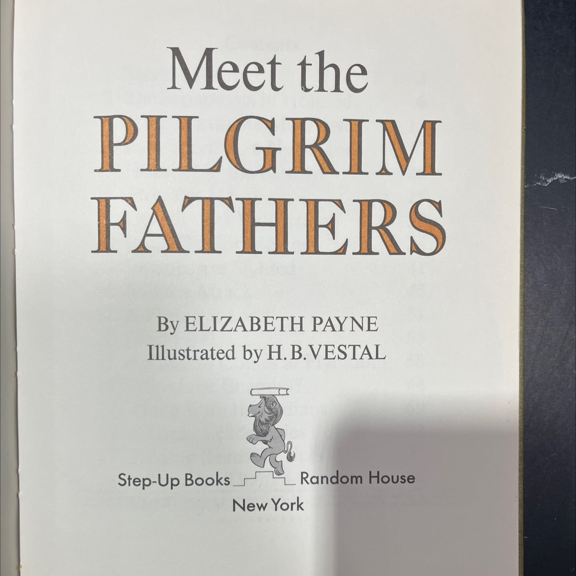meet the pilgrim fathers book, by elizabeth payne, 1966 Hardcover image 2