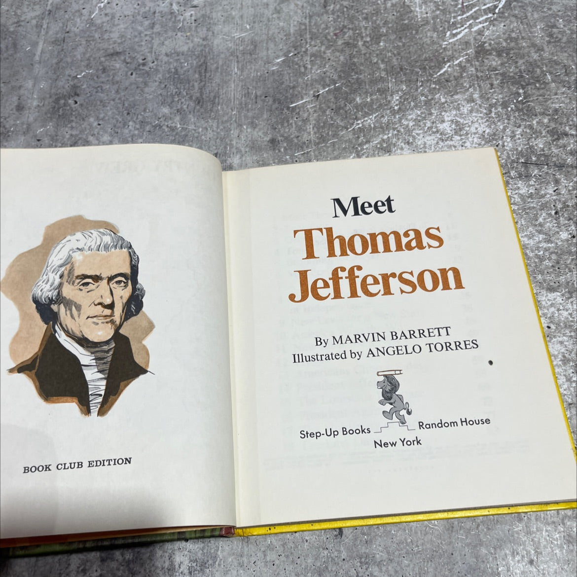 meet thomas jefferson book, by marvin barrett, 1967 Hardcover image 2