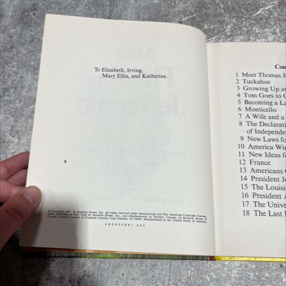 meet thomas jefferson book, by marvin barrett, 1967 Hardcover image 3