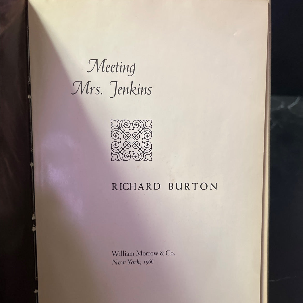 SIGNED meeting mrs. jenkins book, by richard burton, 1966 Hardcover, First Edition, Rare, Vintage image 2