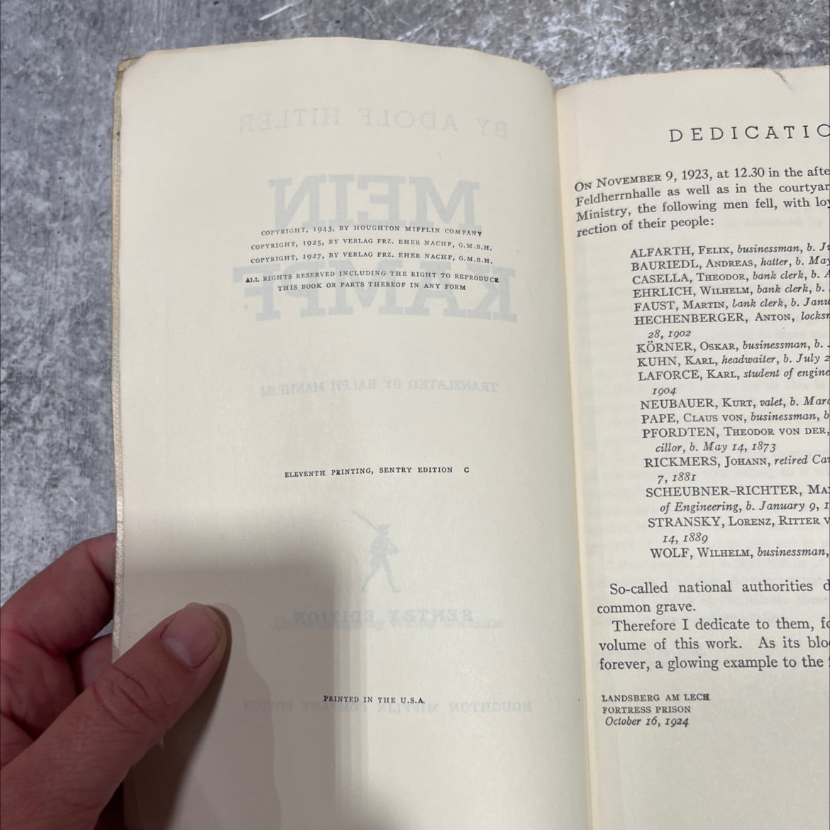 mein kampf book, by adolf hitler, 1943 Paperback image 3