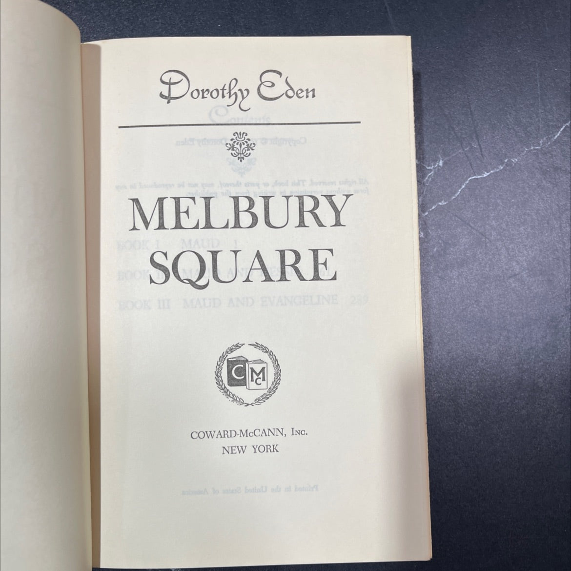 melbury maud square iii maud and evangeline book, by dorothy eden, 1970 Hardcover, Vintage image 2