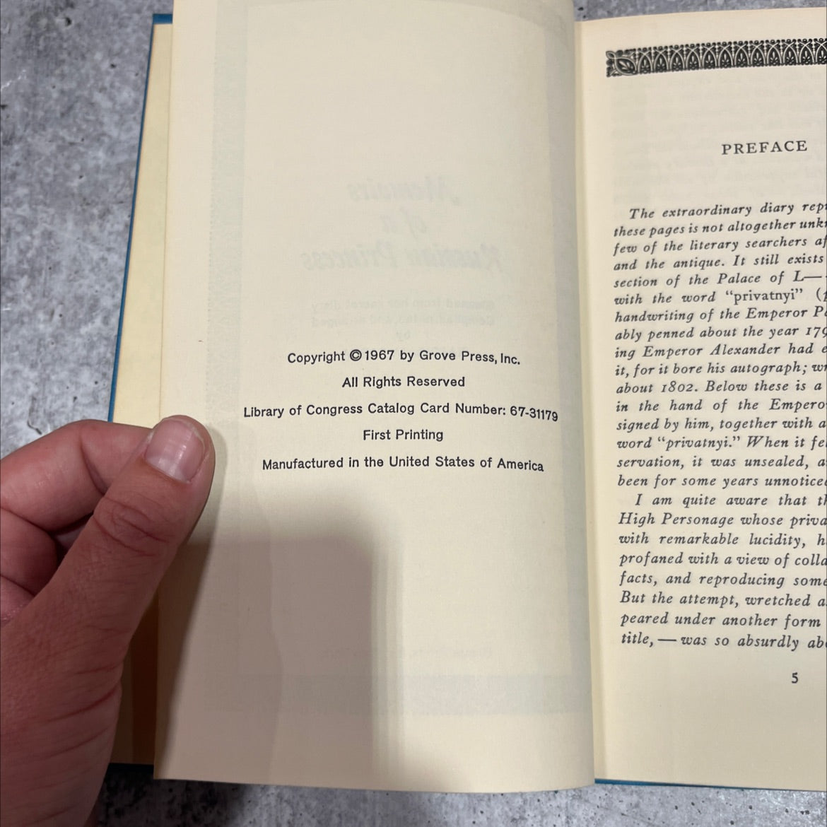 memoirs of a russian princess gleaned from her secret diary book, by katoumba pasha, 1967 Hardcover image 3