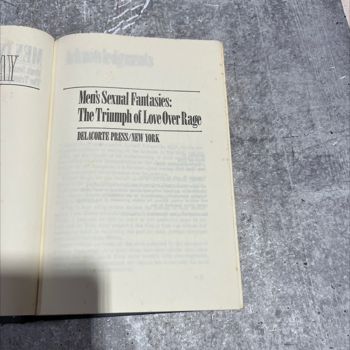 men's sexual fantasies: the triumph of love over rage book, by nancy friday, 1980 Hardcover image 2