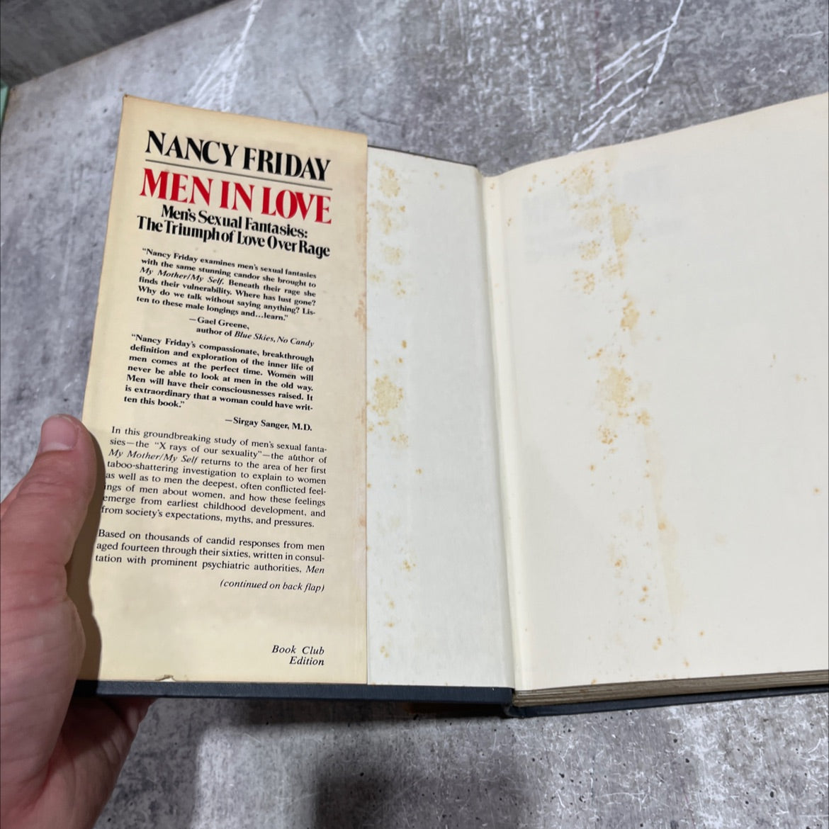 men's sexual fantasies: the triumph of love over rage book, by nancy friday, 1980 Hardcover image 4