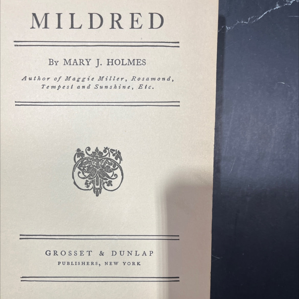 mildred book, by mary j. holmes, 1970 Hardcover image 2
