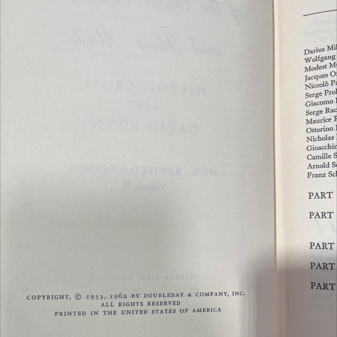 milton cross' encyclopedia of the great composers and their music book, by milton cross and david ewen, 1962 Hardcover image 3