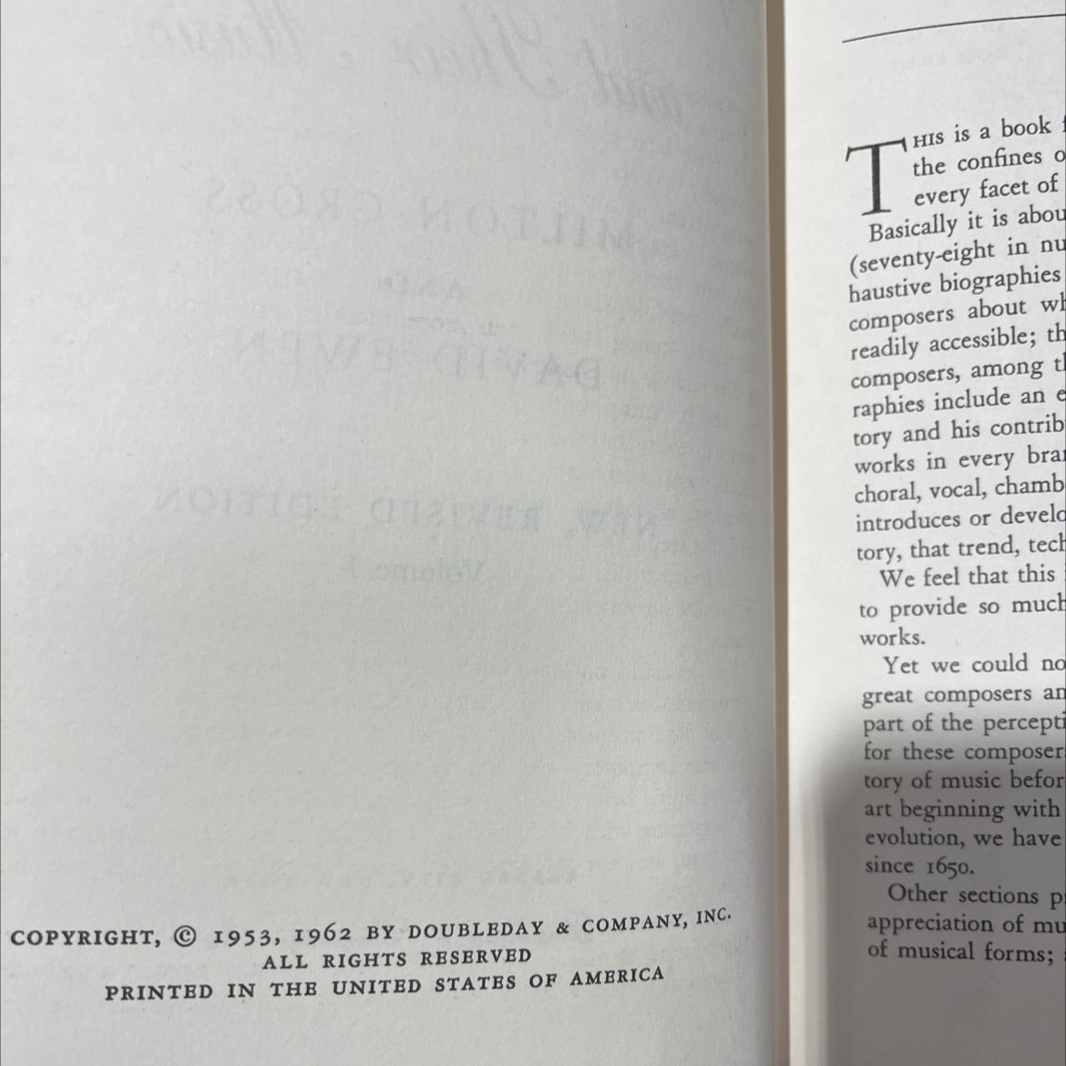 milton cross' encyclopedia of the great composers and their music