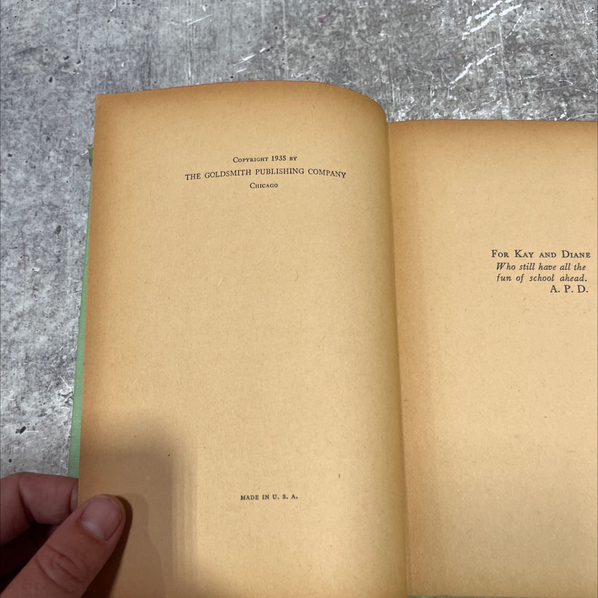 mimi at sheridan school book, by anne pence davis, 1935 Hardcover image 3