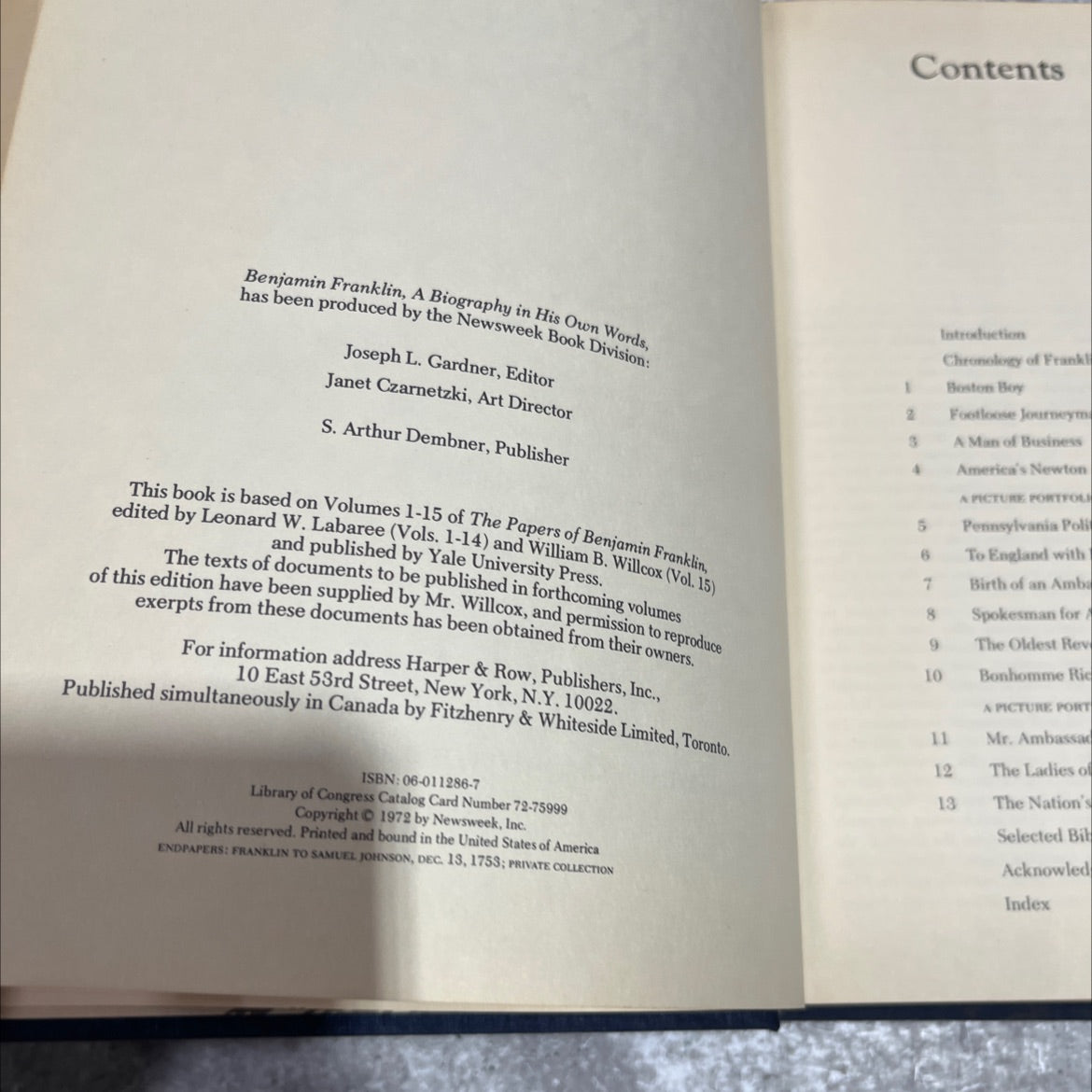 minister the founding fathers benjamin franklin a biography in his own words book, by unknown, 1972 Hardcover image 3