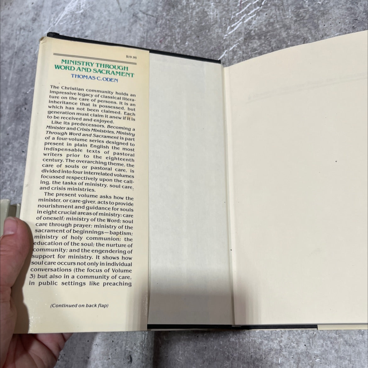 ministry through word and sacrament book, by Thomas C. Oden, 1989 Hardcover image 4