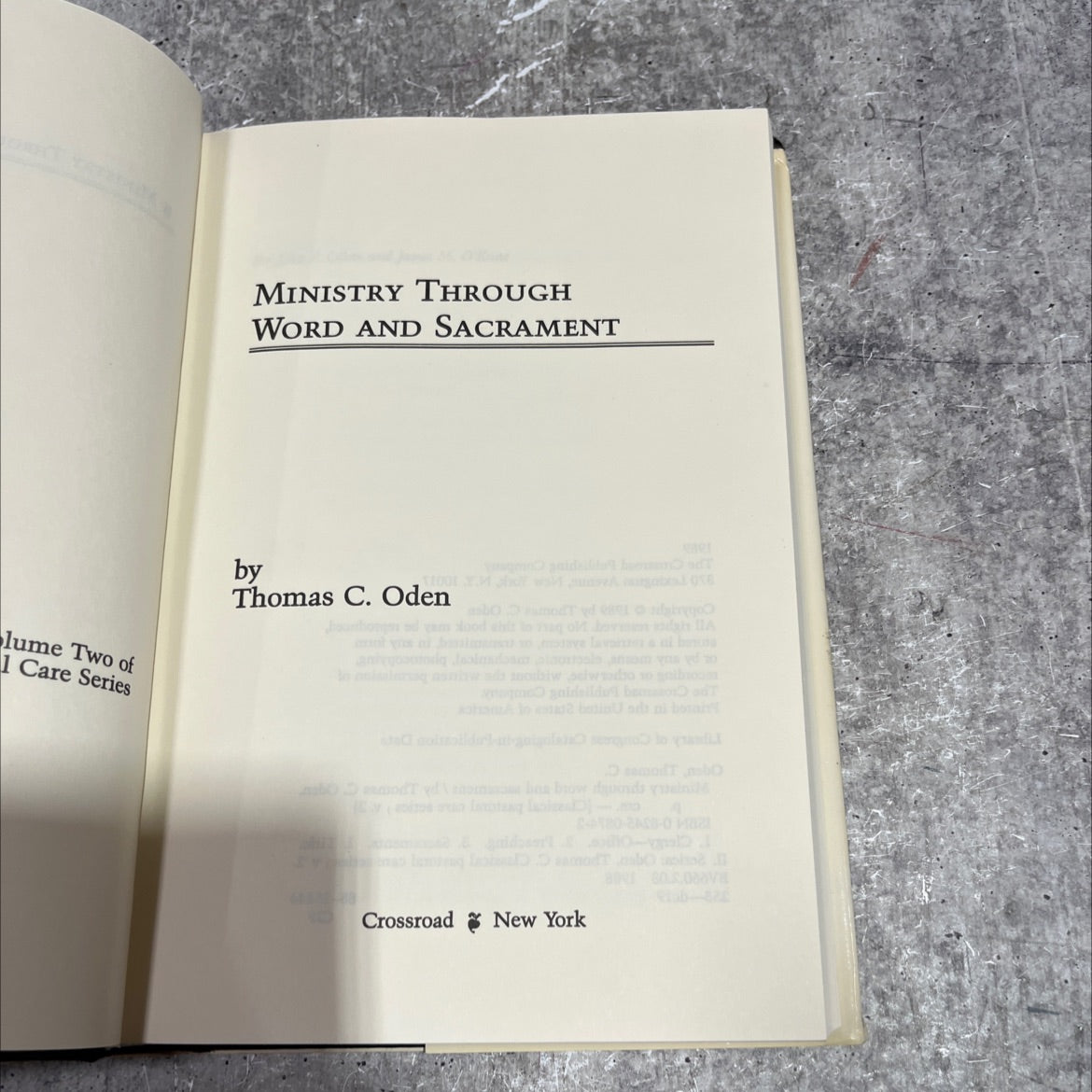ministry through word and sacrament book, by Thomas C. Oden, 1989 Hardcover image 2