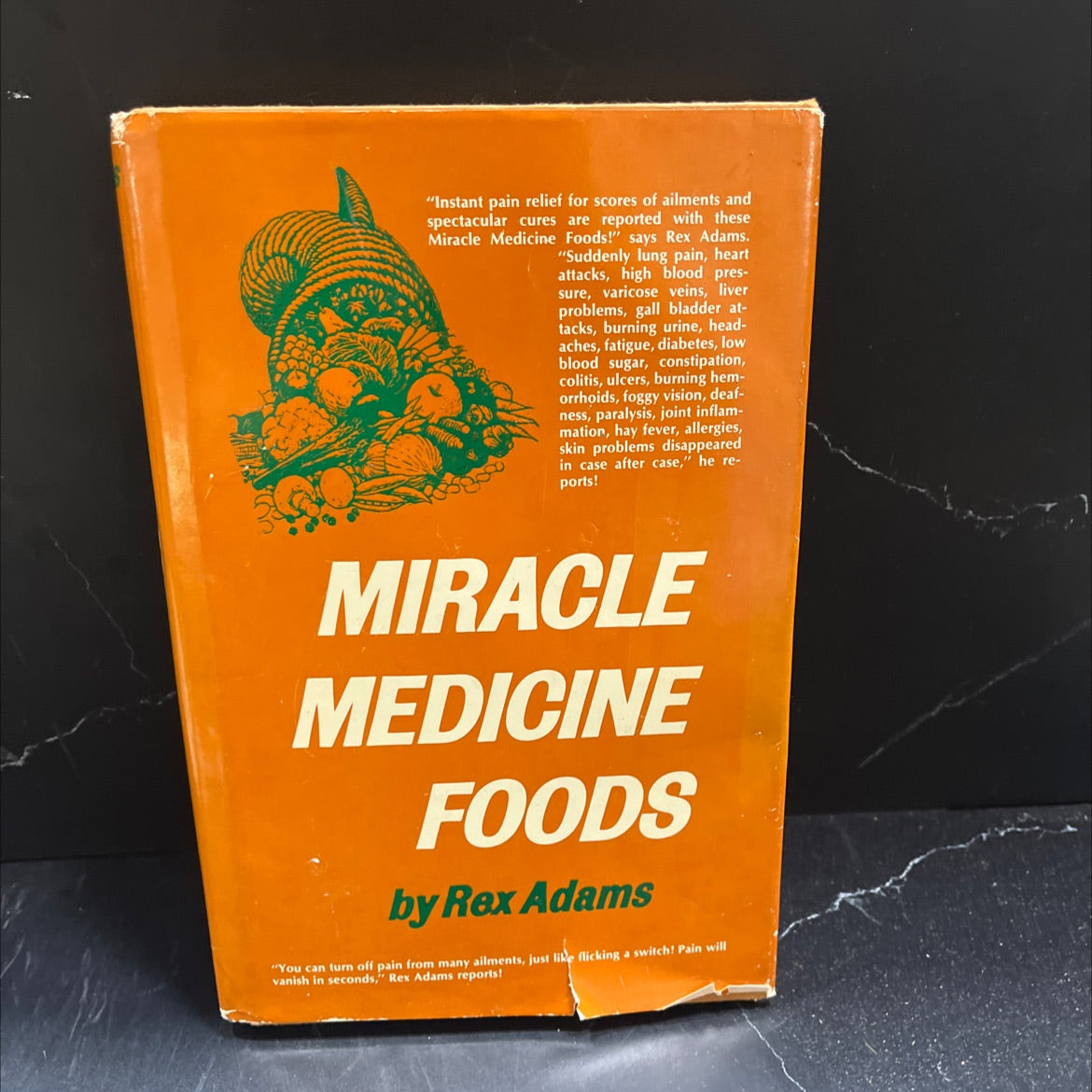 miracle medicine foods book, by rex adams, 1977 Hardcover image 1