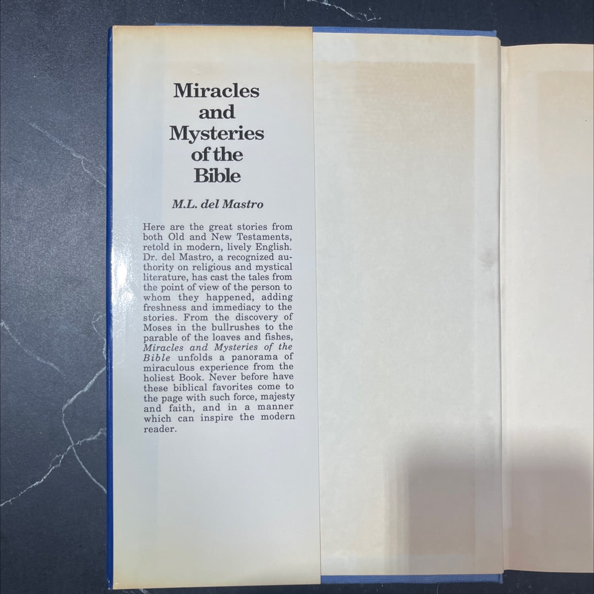 miracles and mysteries the multiplic demoniac of the bible book, by M.L. del Mastro, 1987 Hardcover image 4