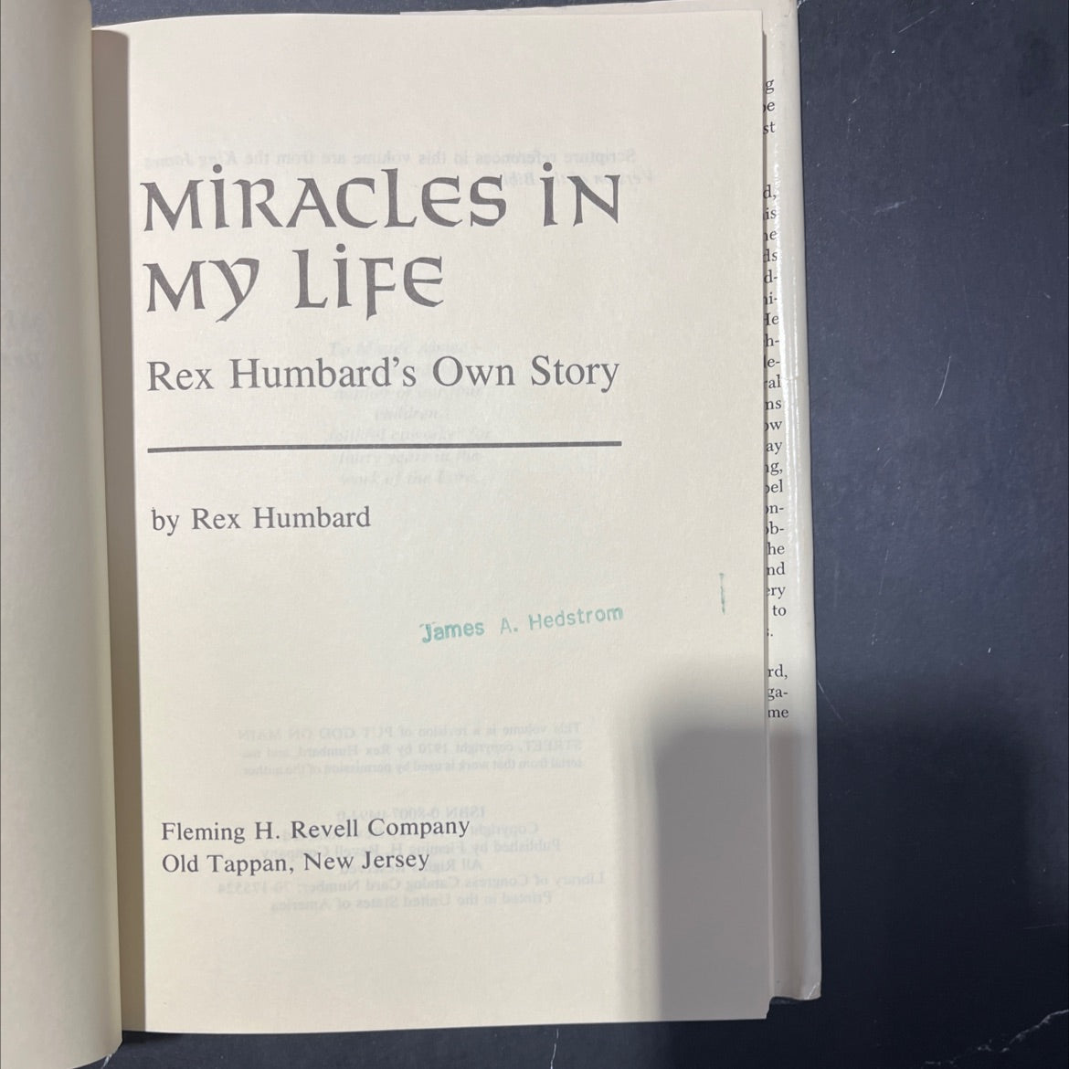 miracles in my life rex humbard's own story book, by Rex Humbard, 1971 Hardcover image 2