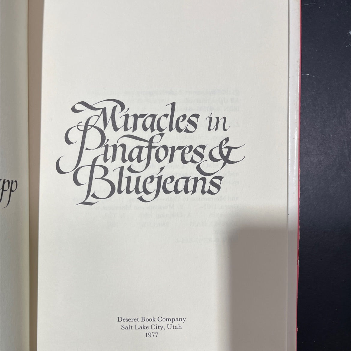 miracles in pinafores and bluejeans book, by Ardeth Greene Kapp, 1977 Hardcover image 2