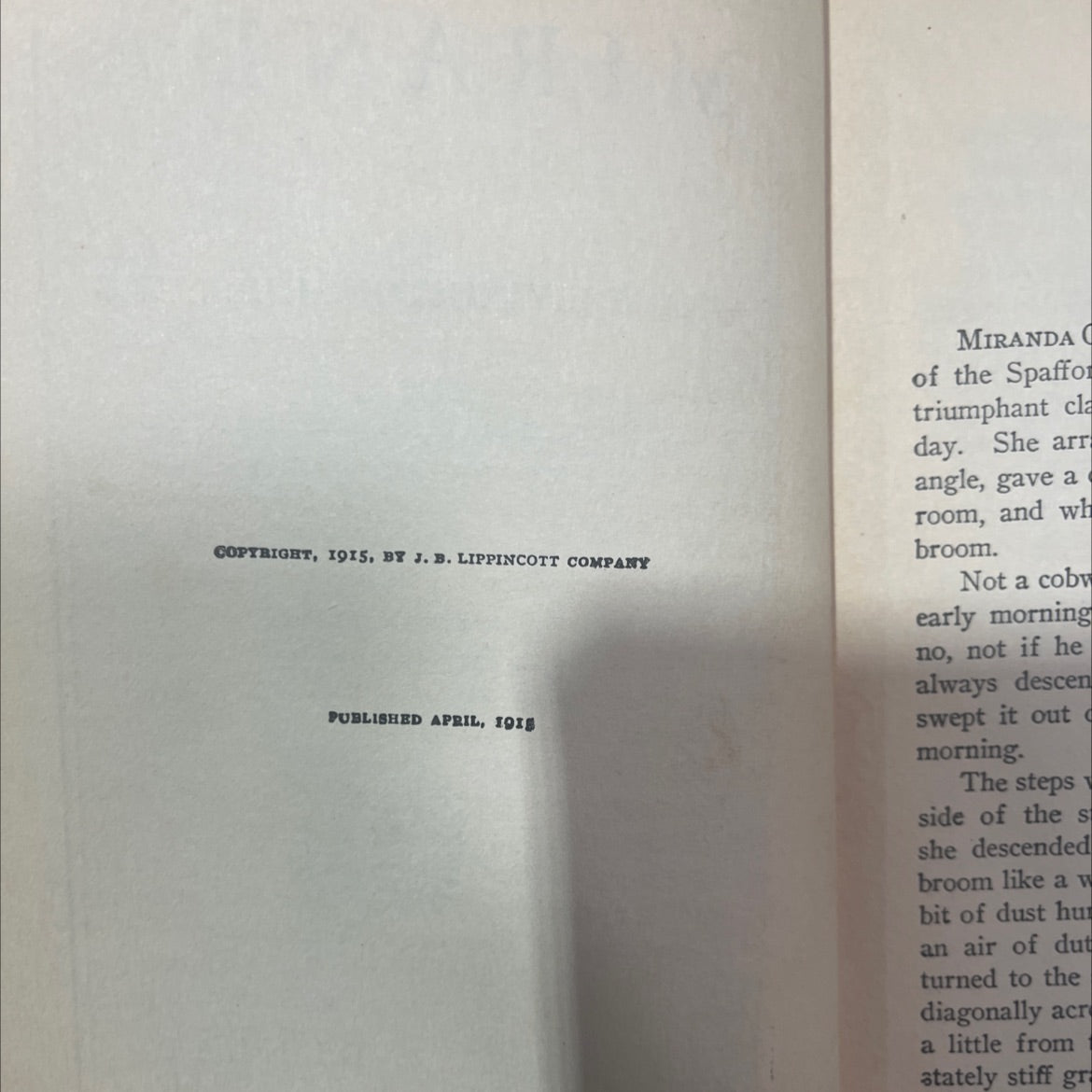 miranda book, by grace livingston hill lutz, 1915 Hardcover, Antique image 3
