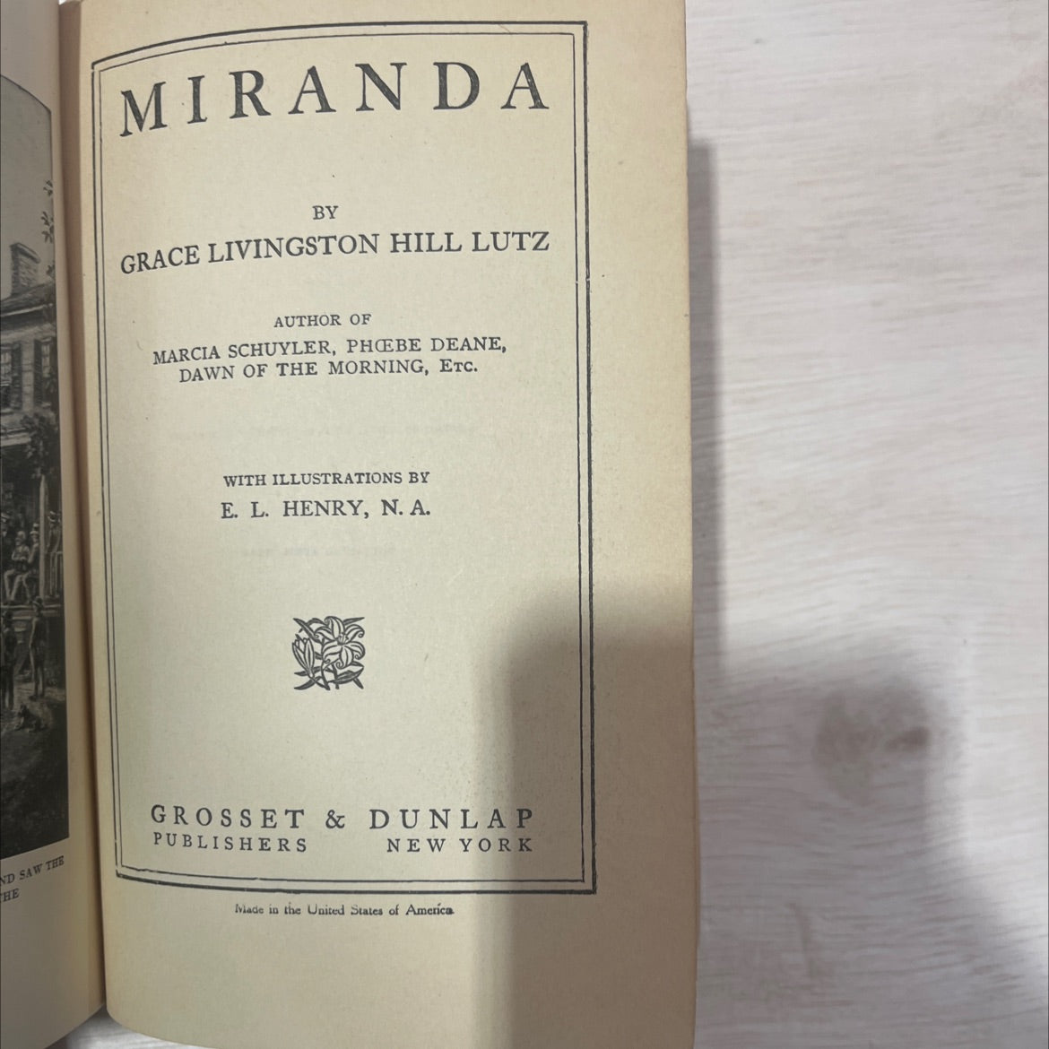 miranda book, by grace livingston hill lutz, 1915 Hardcover, Antique image 2