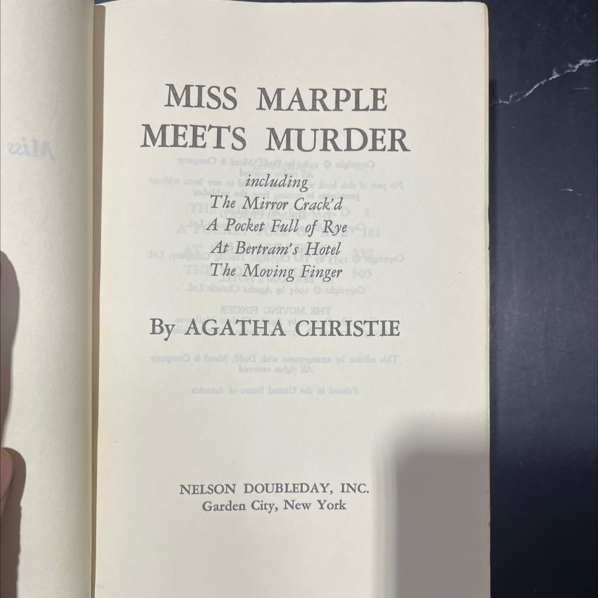 miss marple meets murder book, by agatha christie, 1970 Hardcover image 2