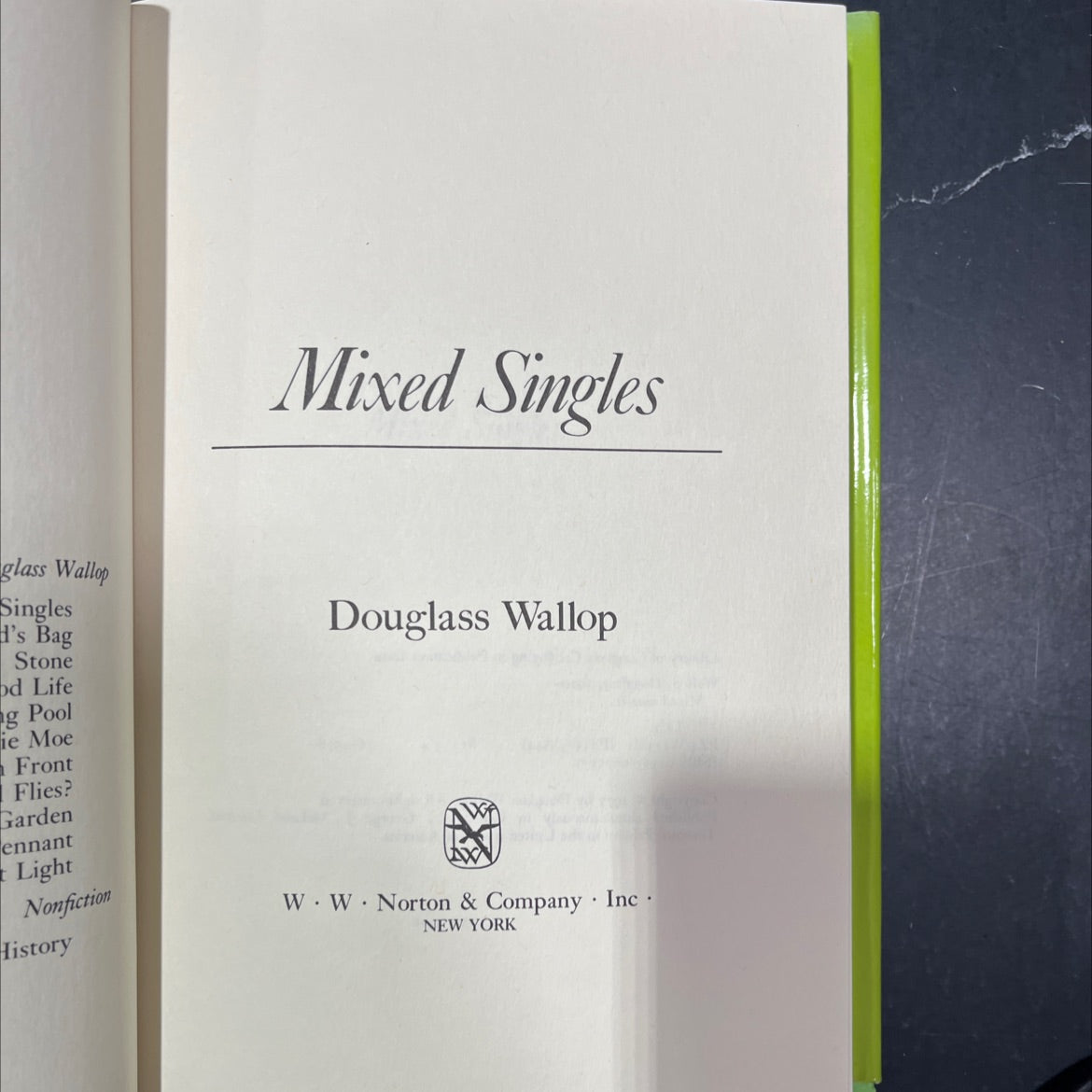 mixed singles book, by douglass wallop, 1977 Hardcover image 2