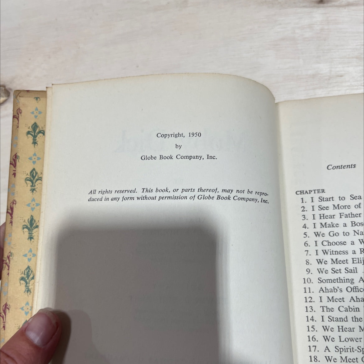 moby dick book, by herman melville, 1950 Hardcover image 3