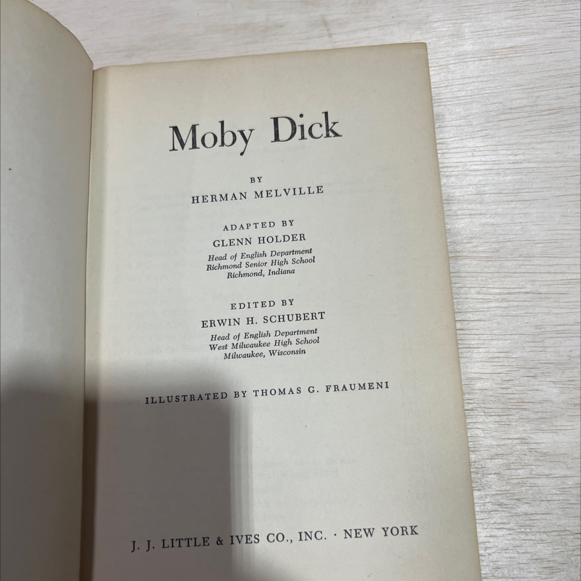 moby dick book, by herman melville, 1950 Hardcover image 2
